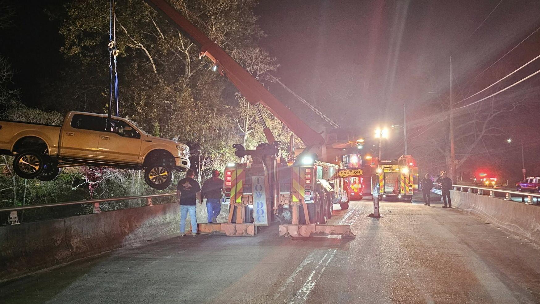 Truck pulled out of water in Wicomico County